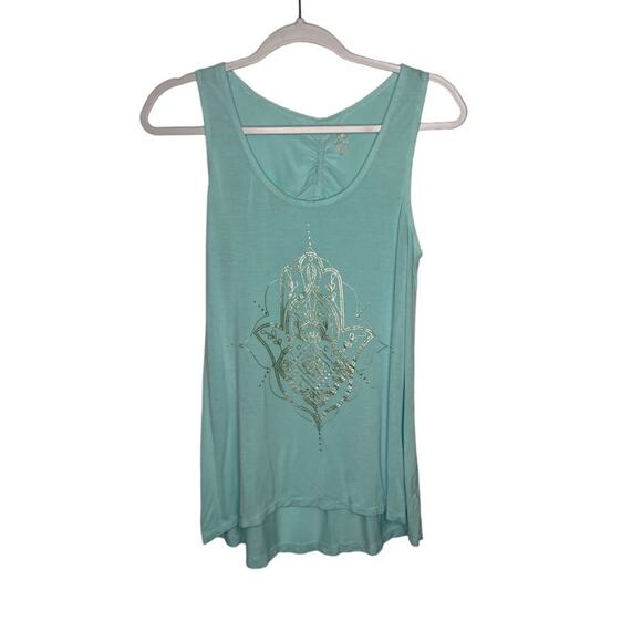 Giam Womens Top Size Medium Light Blue Sleeveless Pullover Lightweight Casual - Picture 1 of 11